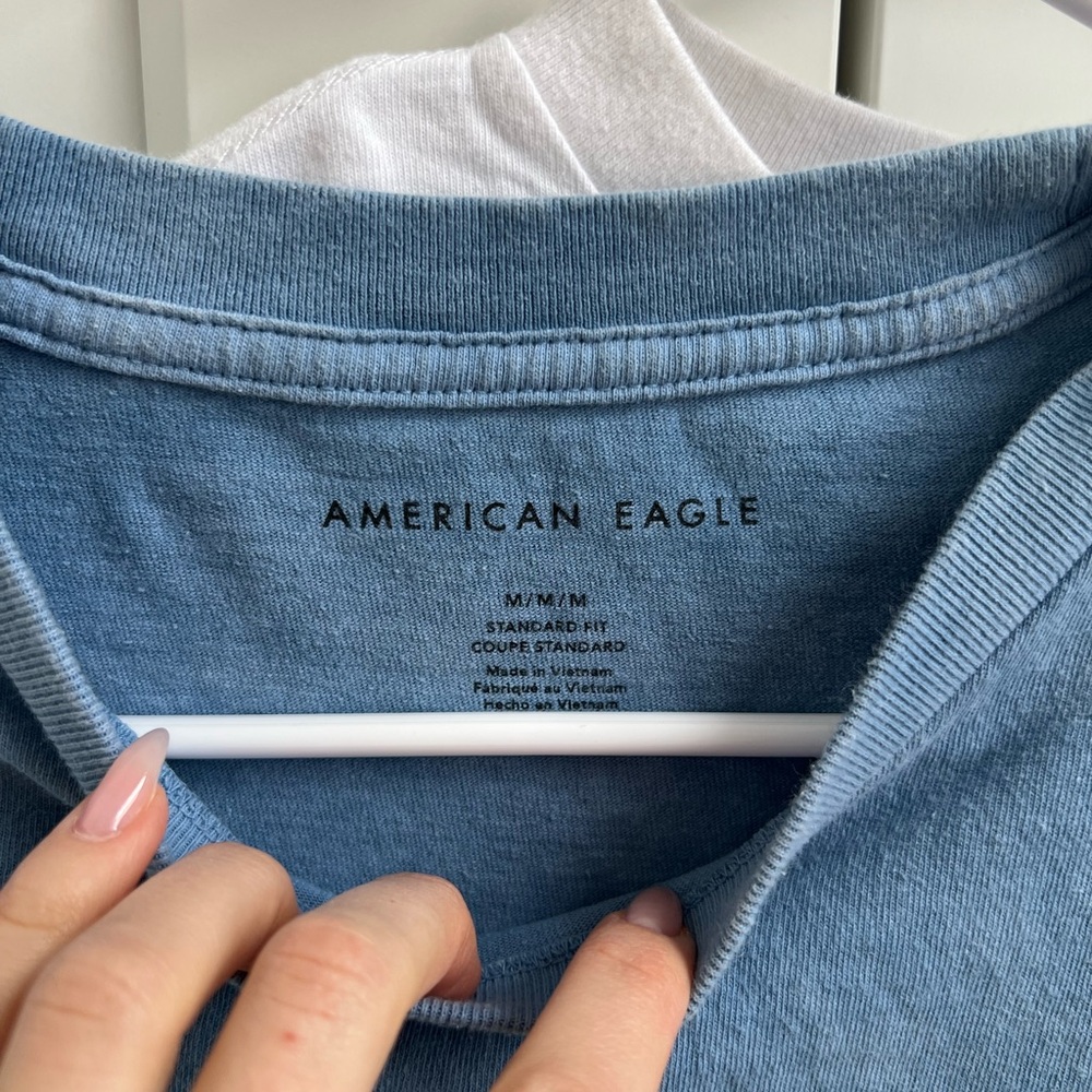 American Eagle BUNDLE 2 Cotton T Shirts Naito x AE and Tie Dye Blue Tee Medium - Picture 9 of 9
